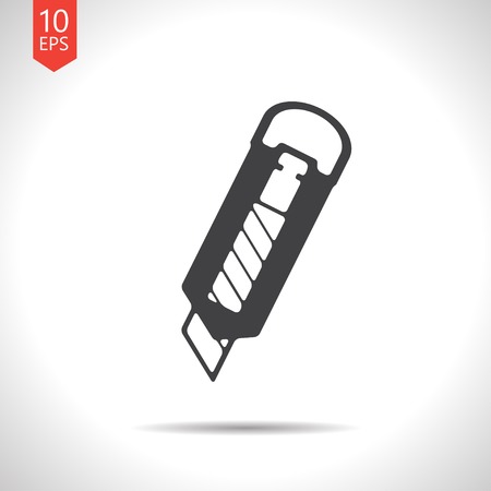 Vector flat knife icon isolated on white. Eps10のイラスト素材