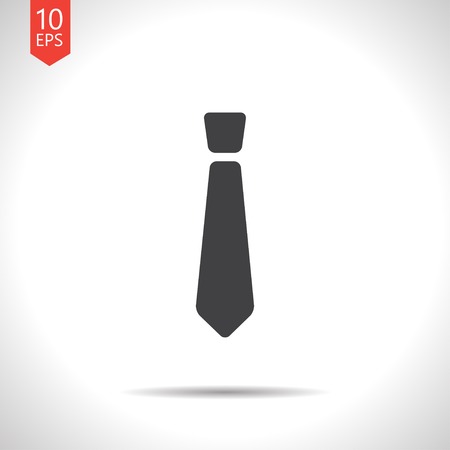 Vector flat isolate gray tie icon. Eps10のイラスト素材