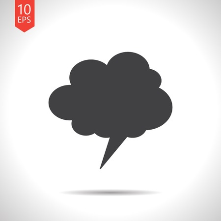 Vector flat callout icon isolated on white. Eps10のイラスト素材