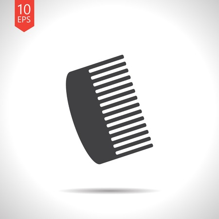 Vector  hairbrush flat icon with shadow. Eps10のイラスト素材