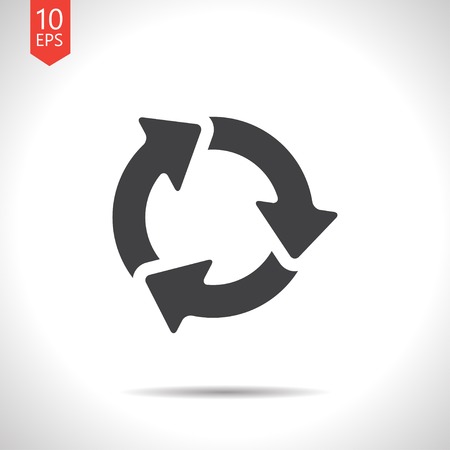 Vector flat three arrows icon isolated on white. Eps10のイラスト素材