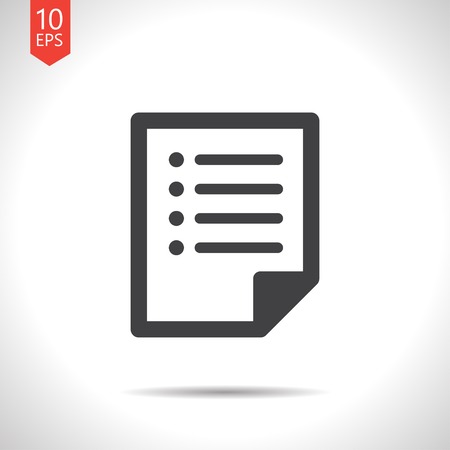 Vector flat isolate gray document icon. Eps10のイラスト素材