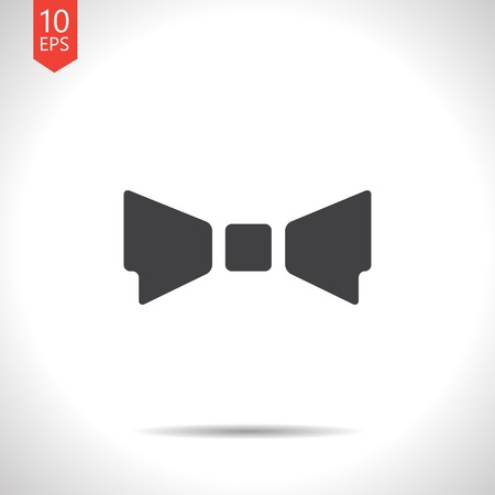Vector gray flat bow-tie icon isolated on white. Eps10のイラスト素材