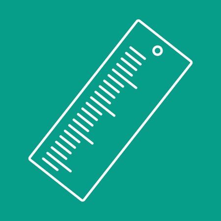 Vector flat ruler icon isolated outline. Eps10のイラスト素材