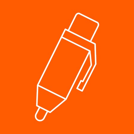 Vector flat pen icon  isolated outline. Eps10のイラスト素材