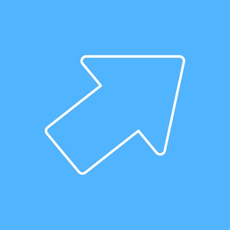 Vector flat pointer icon  isolated outline. Eps10
