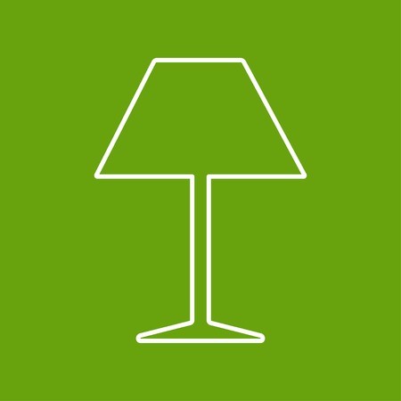 Vector flat reading-lamp icon isolated outline. Eps10のイラスト素材