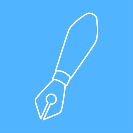 Vector flat fountain pen icon isolated outline. Eps10のイラスト素材