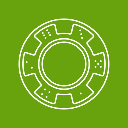 Vector white flat isolate chip icon outline. Eps10のイラスト素材