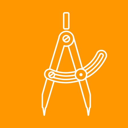 Vector flat  compasses icon isolated outline. Eps10のイラスト素材