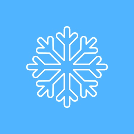 Vector flat snowflake icon isolated outline. Eps10のイラスト素材
