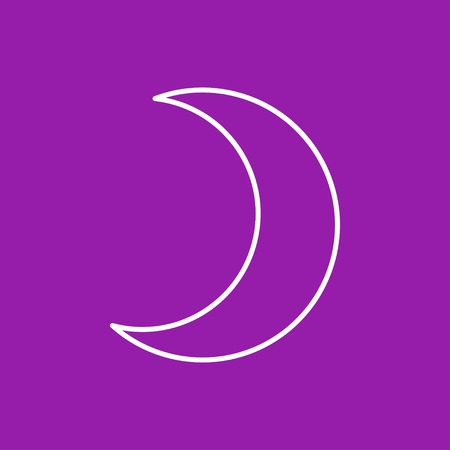 Vector flat moon icon  isolated outline. Eps10のイラスト素材