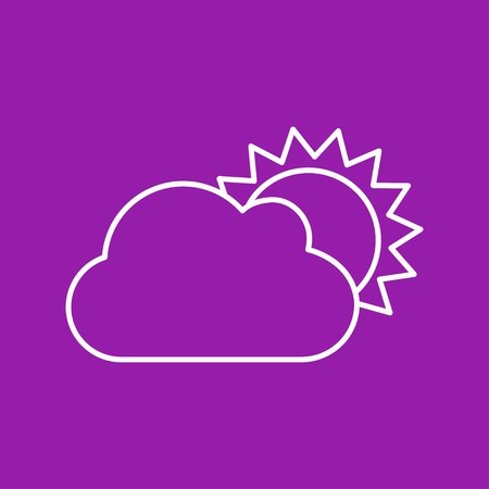 Vector flat cloudiness icon  isolated outline. Eps10のイラスト素材