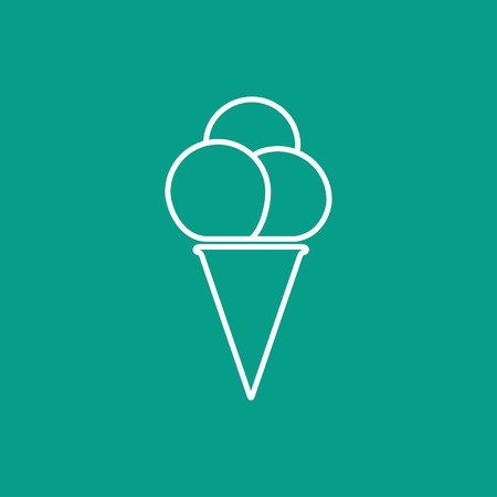 Vector flat ice-cream icon  isolated outline. Eps10のイラスト素材