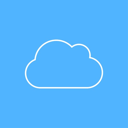 Vector flat cloud icon  isolated outline. Eps10のイラスト素材