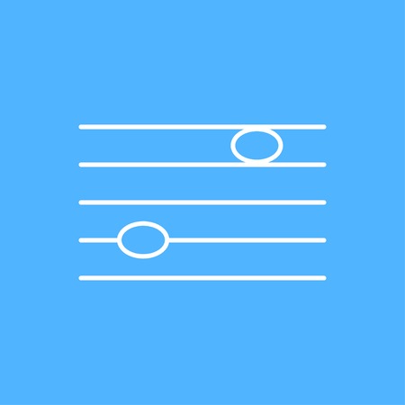 Vector white music flat icon outline. Eps10のイラスト素材