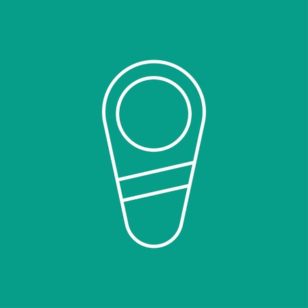 Vector newborn baby flat outline icon. Eps10のイラスト素材