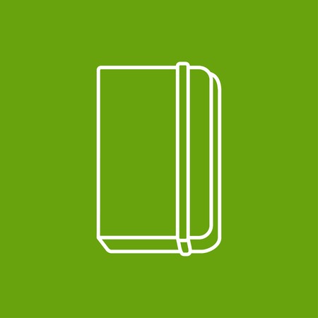 Vector flat isolate notebook icon outline. Eps10のイラスト素材