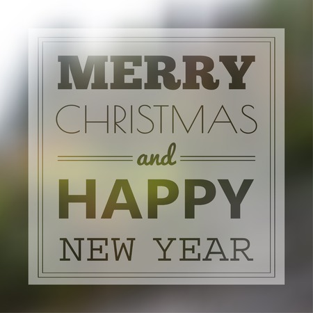Christmas card with typography design and blur. Eps10のイラスト素材