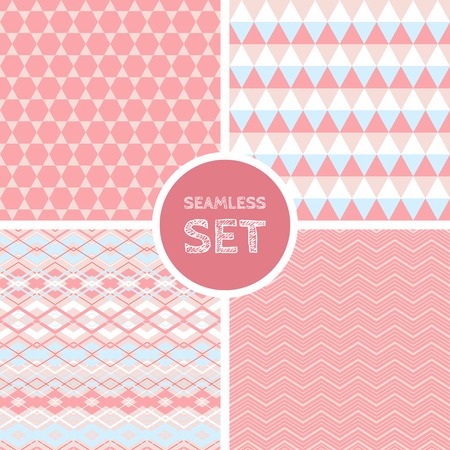 Vector set of four seamless backgroundのイラスト素材