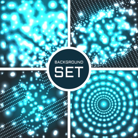 Vector set of four seamless backgroundのイラスト素材