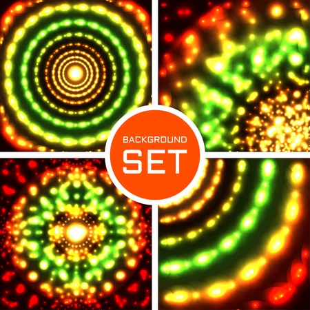 Vector set of four seamless backgroundのイラスト素材