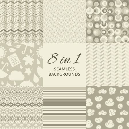 Vector set of seamles backgroundsのイラスト素材