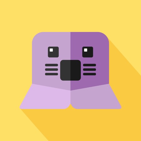 Vector flat animal. Square seal icon. Flat zoo. Eps10のイラスト素材