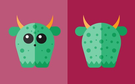 Vector flat animal. Dinosaur monster  icon. Flat zoo. Eps10のイラスト素材