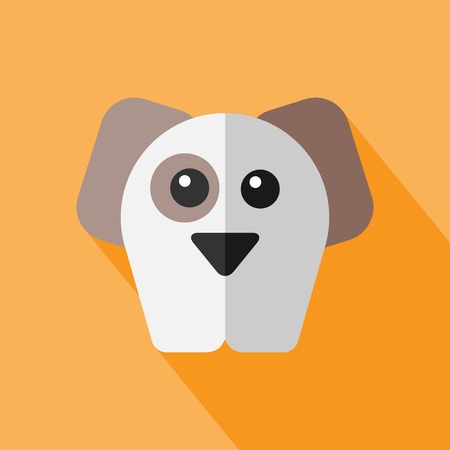 Vector flat animal. Dog icon. Flat zoo. Eps10のイラスト素材