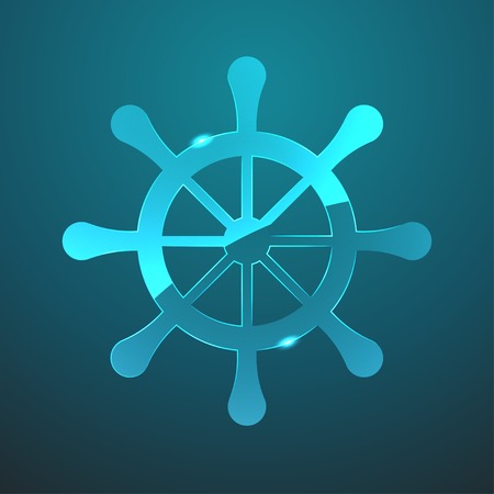 Vector flat steering color wheel icon. Eps10のイラスト素材