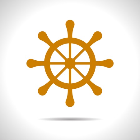 Vector flat steering color wheel icon. Eps10のイラスト素材