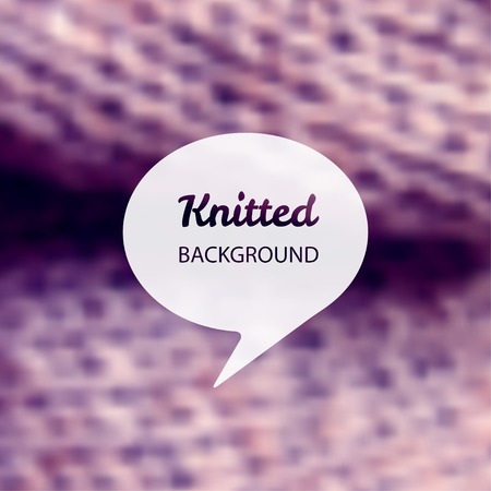 Vector blurred knitted background with typography elements. Eps10のイラスト素材