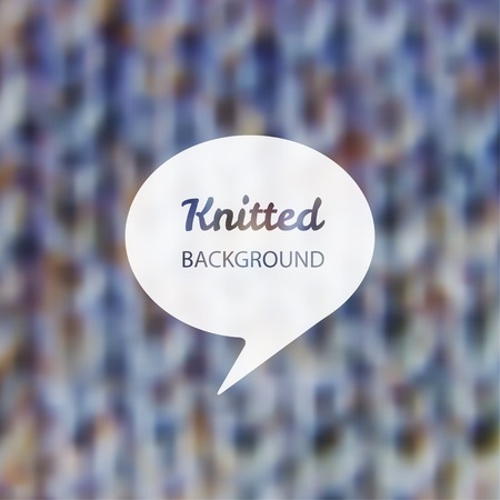 Vector blurred knitted background with typography elements. Eps10のイラスト素材