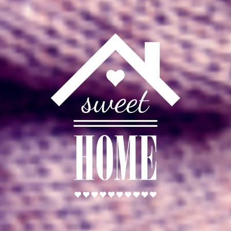 Vector blurred knitted background with typography elements. Eps10のイラスト素材