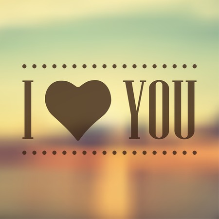 Vector card for valentines day. I love you. Retro design. Eps10のイラスト素材