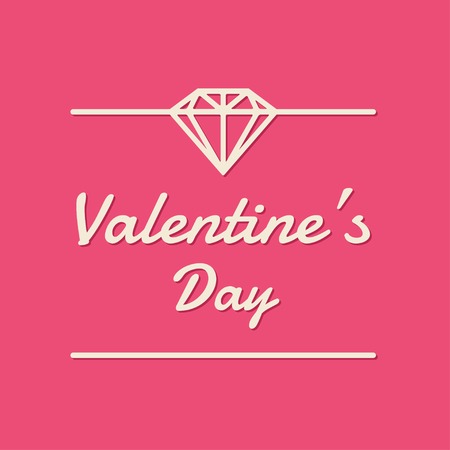 Vector happy valentines day card with typographic. Eps10のイラスト素材