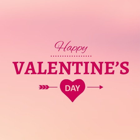 Vector happy valentines day card with typographic. Eps10のイラスト素材