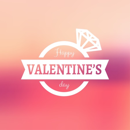 Vector happy valentines day card with typographic. Eps10のイラスト素材