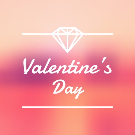 Vector happy valentines day card with typographic. Eps10のイラスト素材