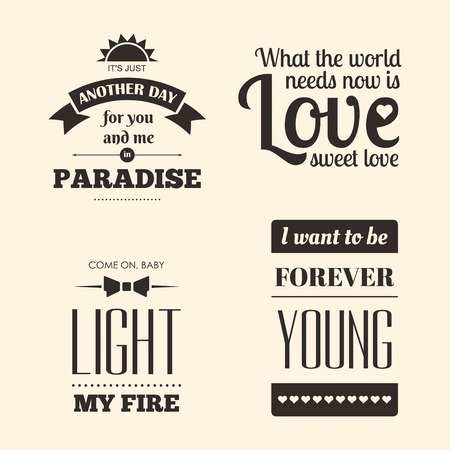 Vector typography on retro background. Label set. Eps10のイラスト素材