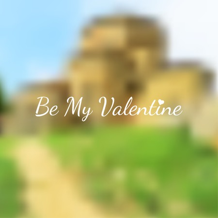 Vector typography on color blur background. Eps10のイラスト素材