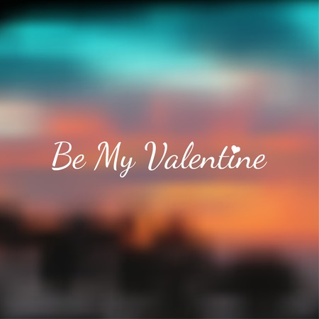 Vector typography on color blur background. Eps10のイラスト素材