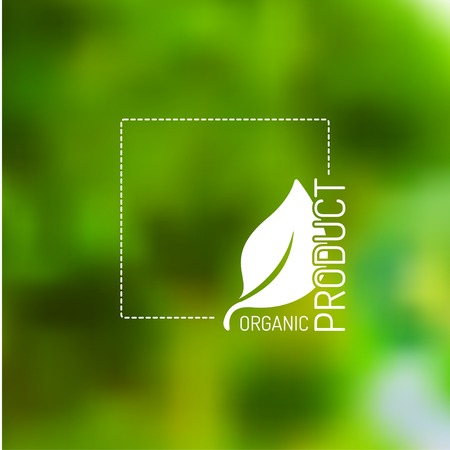 Vector icon for organic food and natural products. Eps10のイラスト素材