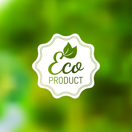 Vector icon for organic food and natural products. Eps10のイラスト素材