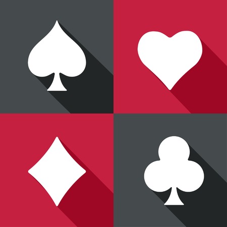Vector  game spade cross heart rhombus icon set. Eps10のイラスト素材