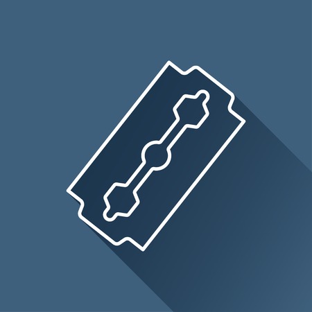 flat isolate outline blade flat icon. のイラスト素材