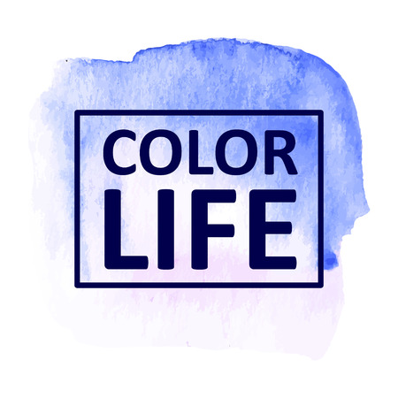 Vector hand draw watercolor spot background with text in frame for banners, advertising, cards, brochure, posters のイラスト素材