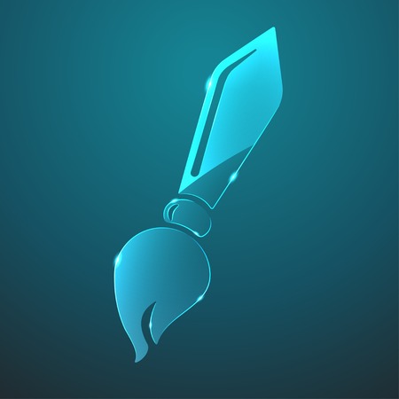 Vector glass brush iconのイラスト素材