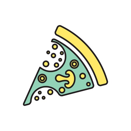 Vector pizza icon. Eps10のイラスト素材